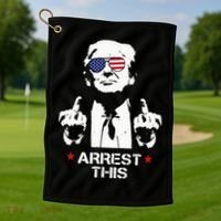 Trump Arrest This Golf Towel thumb 1