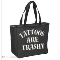Tattoos Are Trashy Funny Sarcastic Joke Tote Bag thumb 2