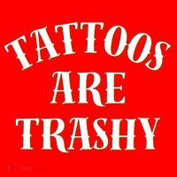 Tattoos Are Trashy Funny Sarcastic Joke Santa Hat thumb 1