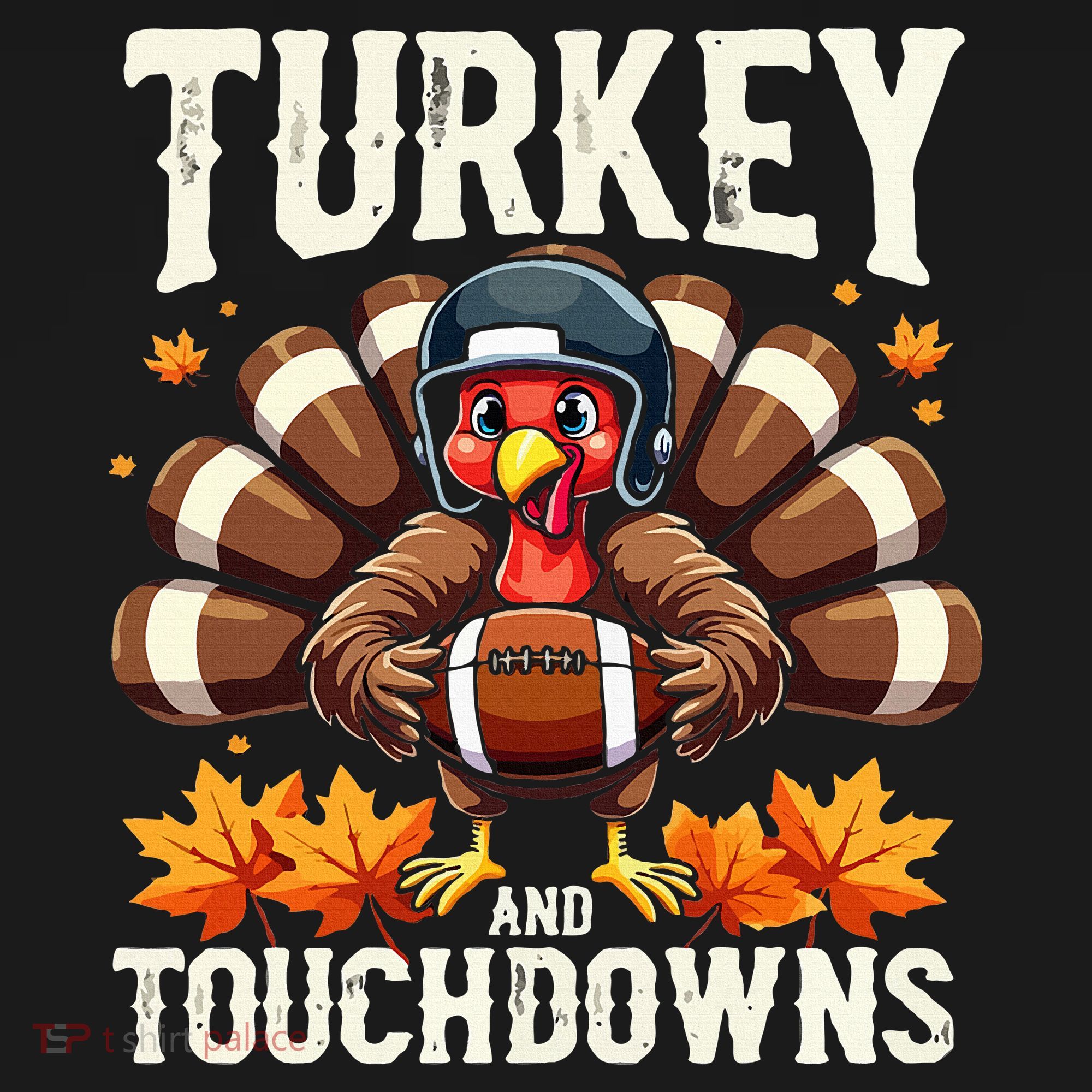 Turkey And Touchdowns Football Thanksgiving Women's Tank Top