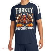 Turkey And Touchdowns Football Thanksgiving Sport-Tek Competitor United Soccer Jersey thumb 0