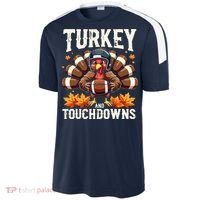 Turkey And Touchdowns Football Thanksgiving Sport-Tek Competitor United Soccer Jersey thumb 2