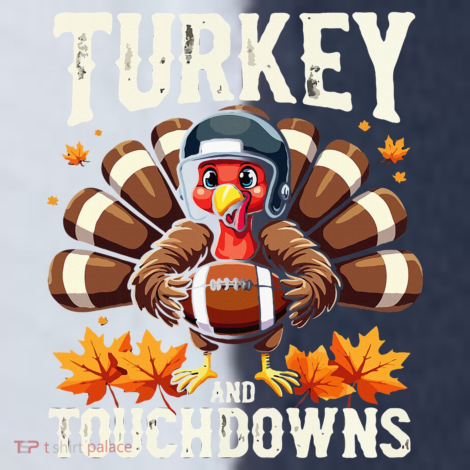 Turkey And Touchdowns Football Thanksgiving Sport-Tek Competitor United Soccer Jersey