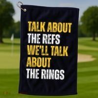 Talk About The Refs WeLl Talk About The Rings Golf Towel thumb 1
