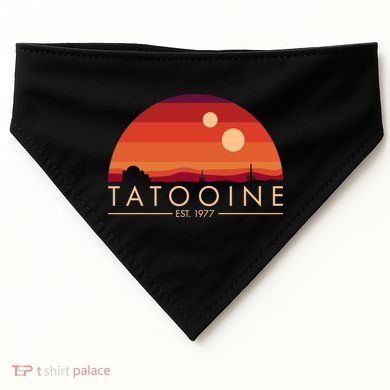 Tatooine Retro Sunset Logo EST 1977 USA-Made Doggie Bandana