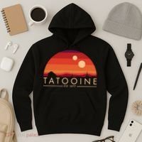 Tatooine Retro Sunset Logo EST 1977 Hoodie thumb 3