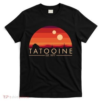 Tatooine Retro Sunset Logo EST 1977 T-Shirt