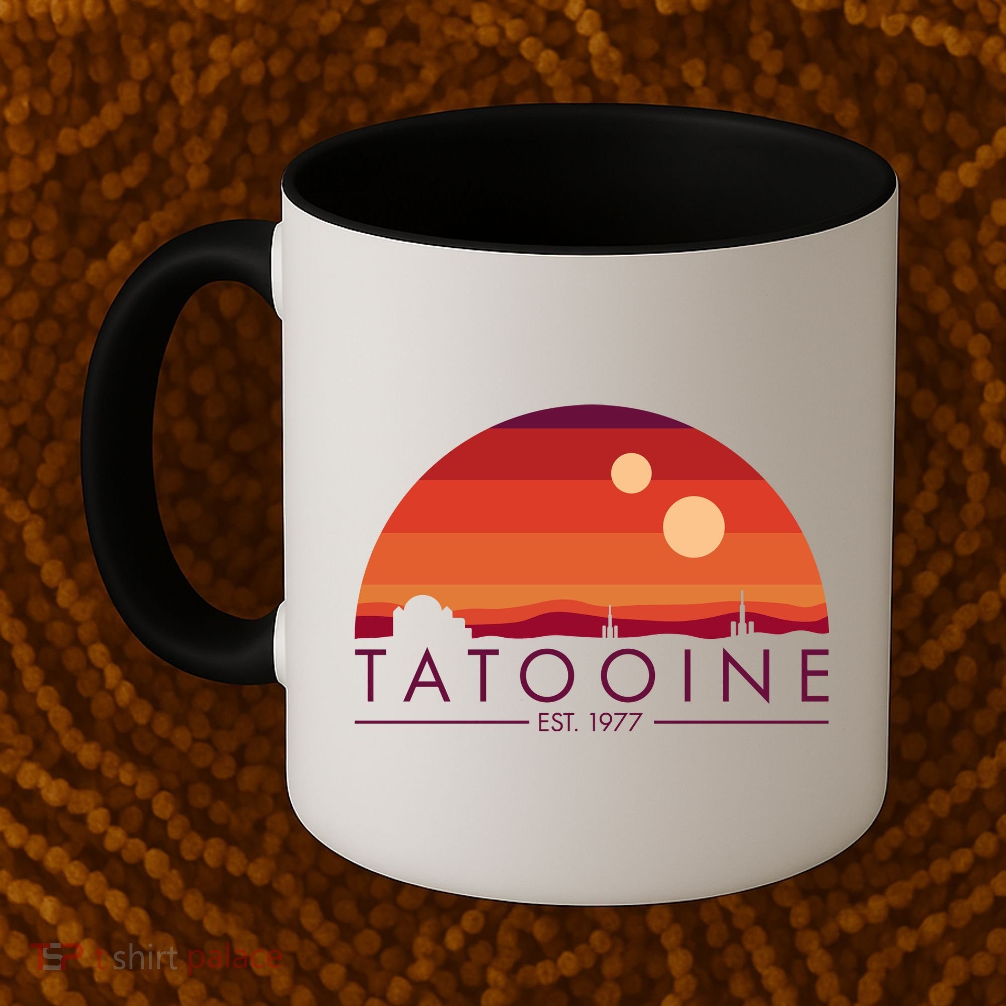 Tatooine Retro Sunset Logo EST 1977 Coffee Mug