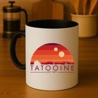 Tatooine Retro Sunset Logo EST 1977 Coffee Mug thumb 4