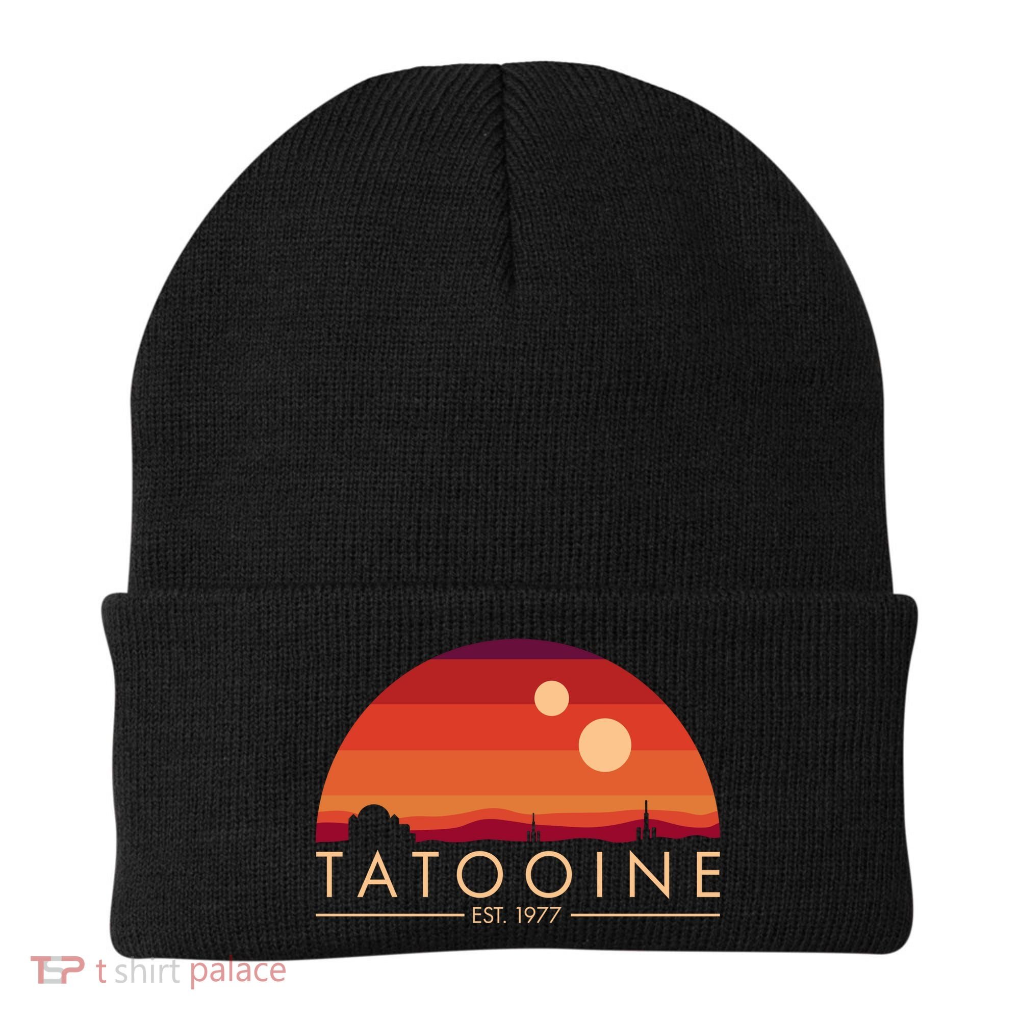 Tatooine Retro Sunset Logo EST 1977 Beanie