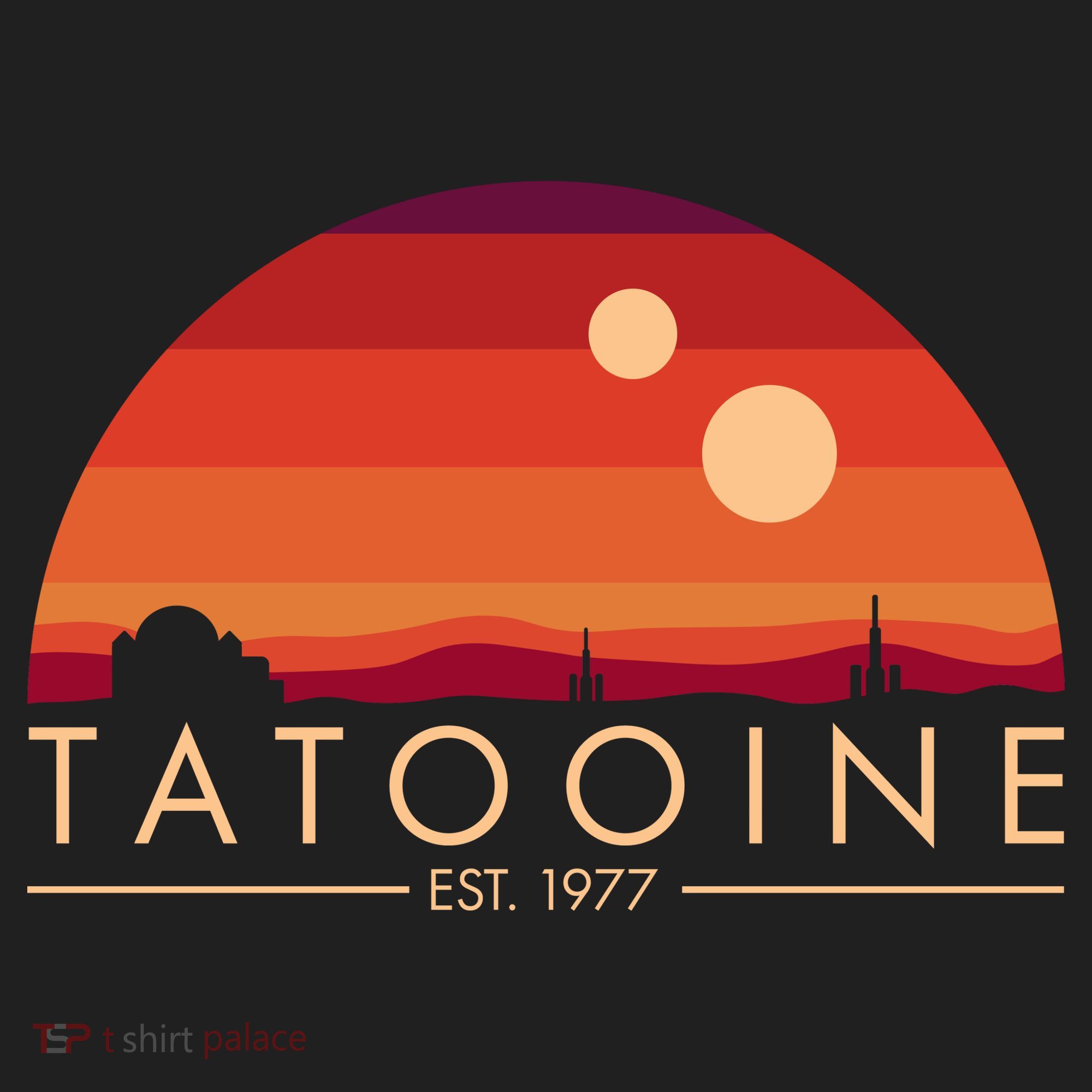 Tatooine Retro Sunset Logo EST 1977 Beanie