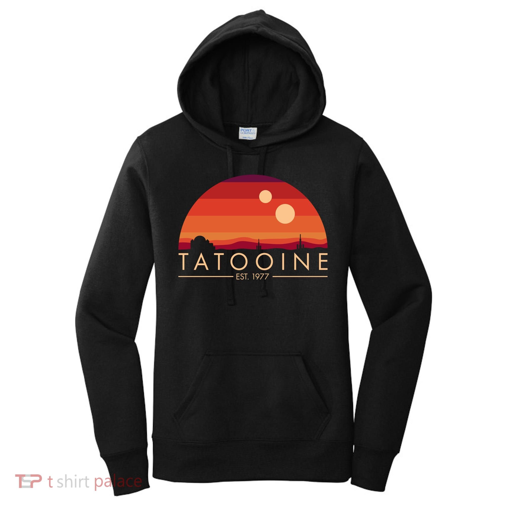 Tatooine Retro Sunset Logo EST 1977 Women's Hoodie