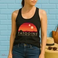 Tatooine Retro Sunset Logo EST 1977 Women's Tank Top thumb 2