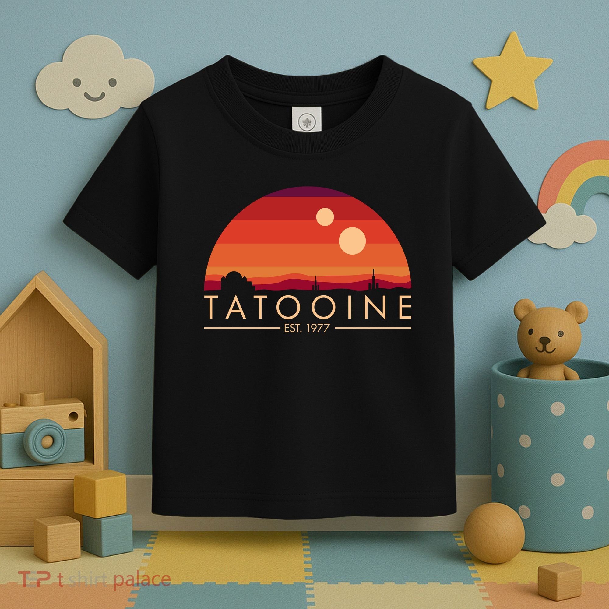 Tatooine Retro Sunset Logo EST 1977 Toddler T-Shirt