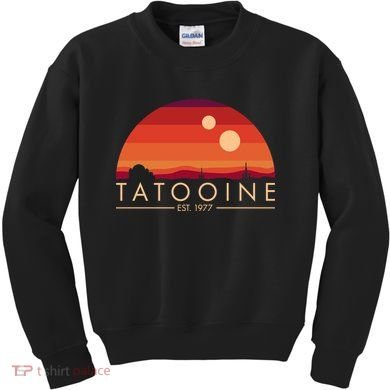 Tatooine Retro Sunset Logo EST 1977 Kids Sweatshirt