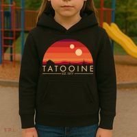 Tatooine Retro Sunset Logo EST 1977 Kids Hoodie thumb 3