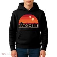 Tatooine Retro Sunset Logo EST 1977 Kids Hoodie thumb 4
