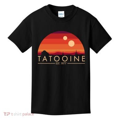 Tatooine Retro Sunset Logo EST 1977 Kids T-Shirt
