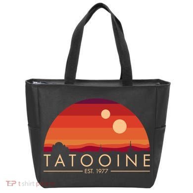Tatooine Retro Sunset Logo EST 1977 Tote Bag