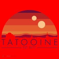 Tatooine Retro Sunset Logo EST 1977 Santa Hat thumb 1