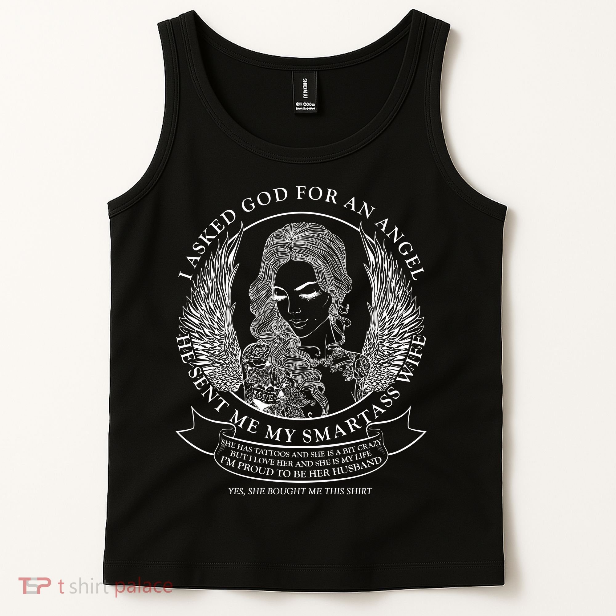 Tattoo Angel Wife Tank Top