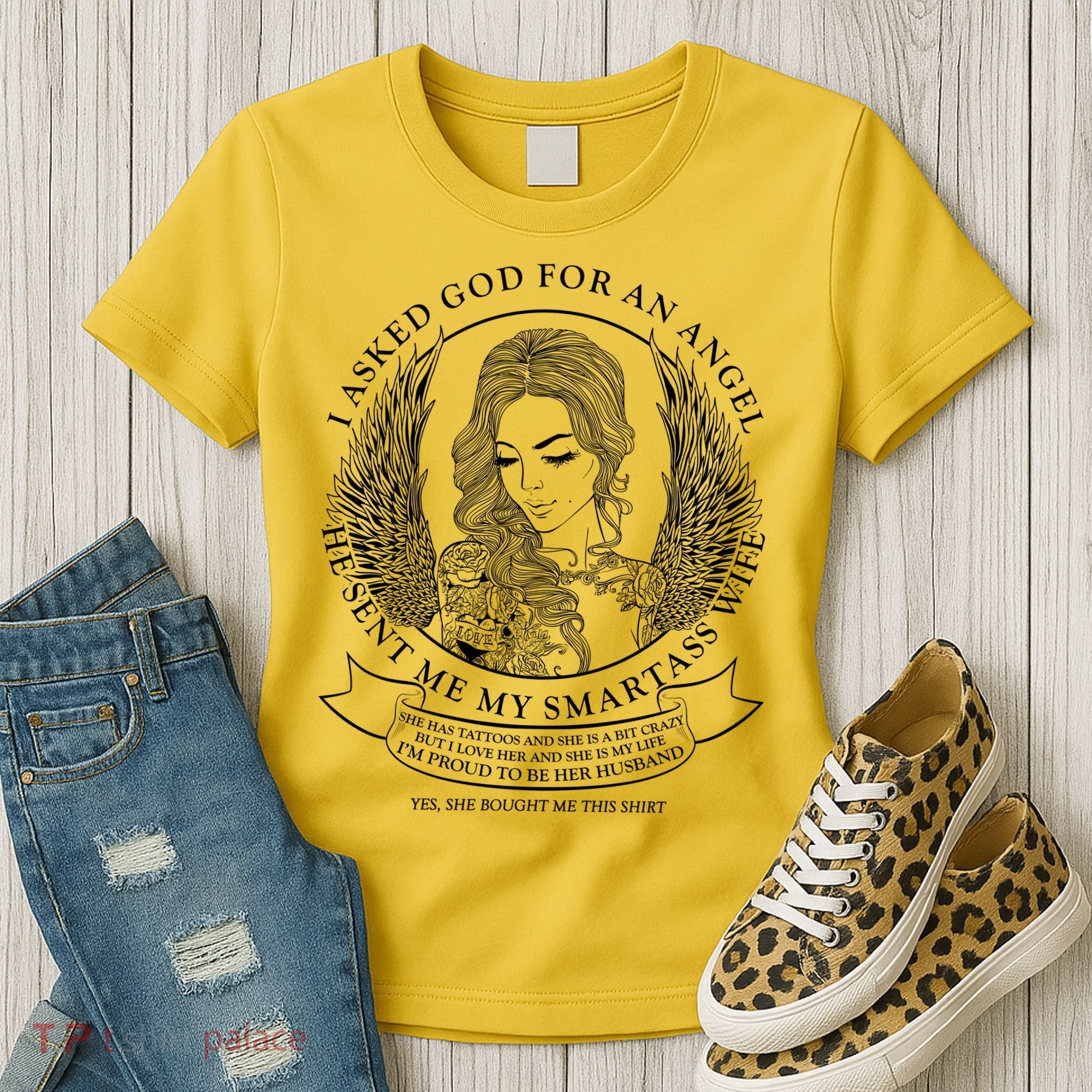 Tattoo Angel Wife Women's T-Shirt