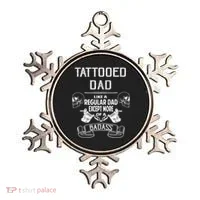 Tattooed Dad Like A Regular Dad Except More Of A Badass Ornament thumb 0
