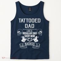 Tattooed Dad Like A Regular Dad Except More Of A Badass Tank Top thumb 2