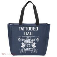 Tattooed Dad Like A Regular Dad Except More Of A Badass Tote Bag thumb 0