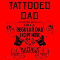 Tattooed Dad Like A Regular Dad Except More Of A Badass Santa Hat thumb 1