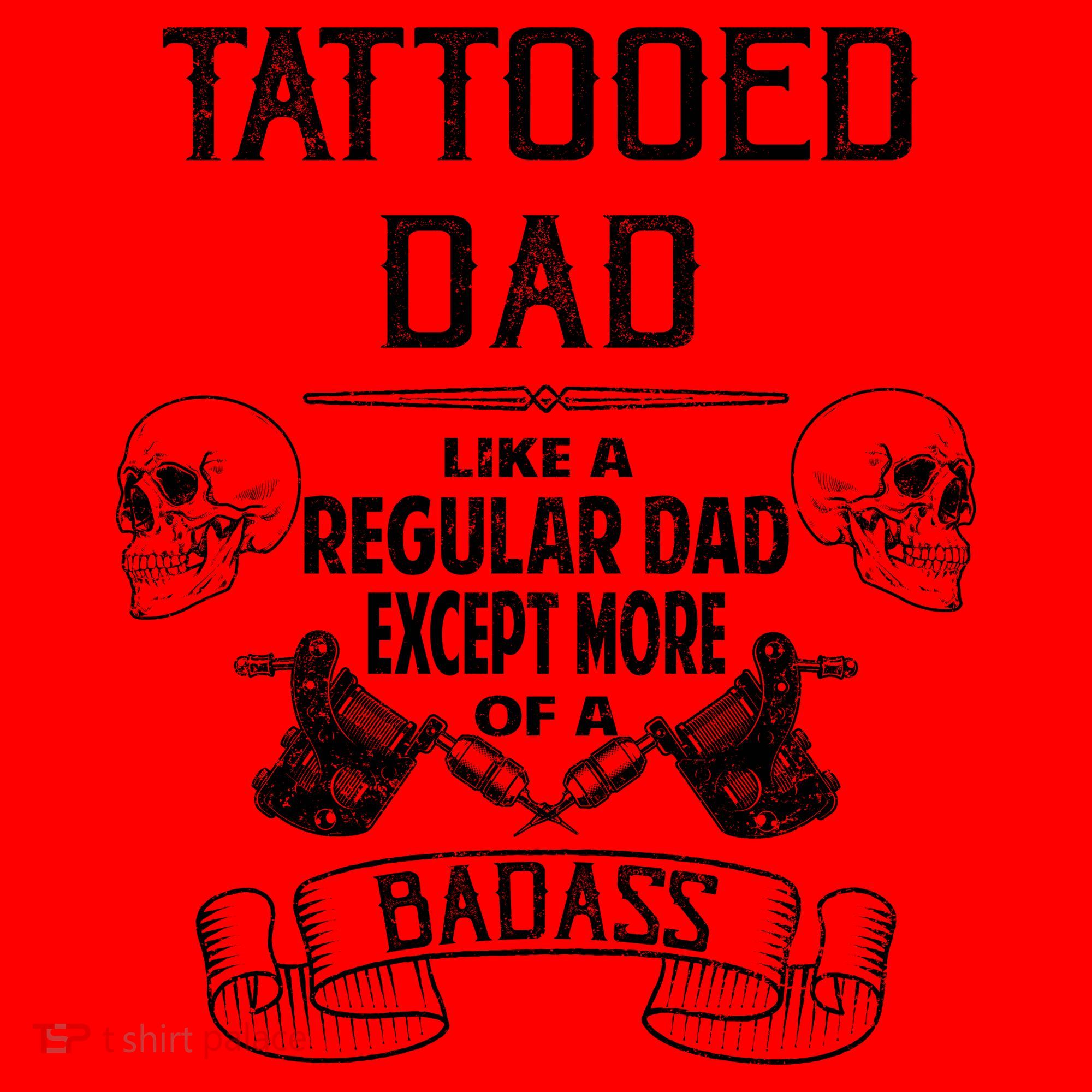 Tattooed Dad Like A Regular Dad Except More Of A Badass Santa Hat