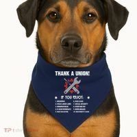 Thank A Union! USA-Made Doggie Bandana thumb 1
