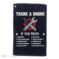 Thank A Union! Golf Towel thumb 0
