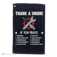 Thank A Union! Golf Towel thumb 0