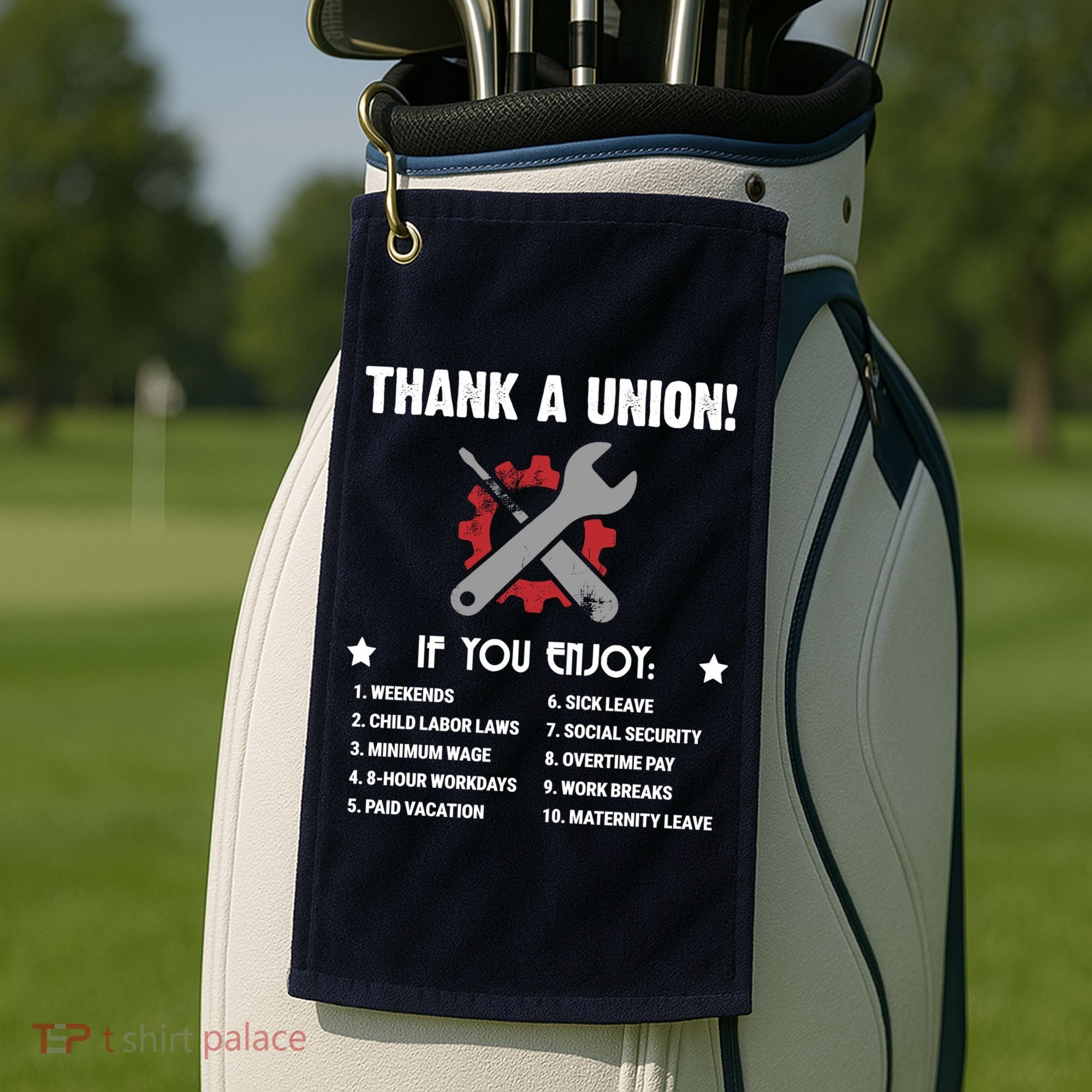Thank A Union! Golf Towel