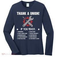 Thank A Union! Women's Long Sleeve Shirt thumb 0