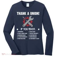 Thank A Union! Women's Long Sleeve Shirt thumb 0