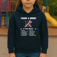 Thank A Union! Kids Hoodie thumb 3
