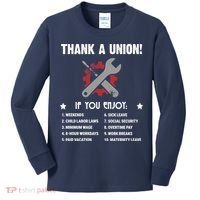 Thank A Union! Kids Long Sleeve Shirt thumb 0