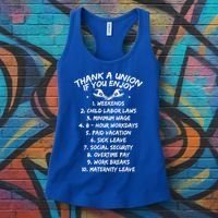 Thank A Union If You Enjoy Labor Day Proud Union Laborer Gift Women's Tank Top thumb 3