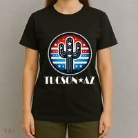 Tucson Az Usa Arizona Patriotic Cactus T-Shirt thumb 4