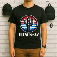 Tucson Az Usa Arizona Patriotic Cactus T-Shirt thumb 6
