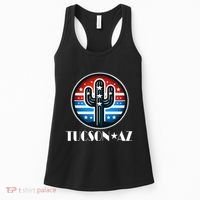 Tucson Az Usa Arizona Patriotic Cactus Women's Tank Top thumb 0