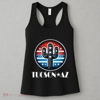 Tucson Az Usa Arizona Patriotic Cactus Women's Tank Top thumb 3
