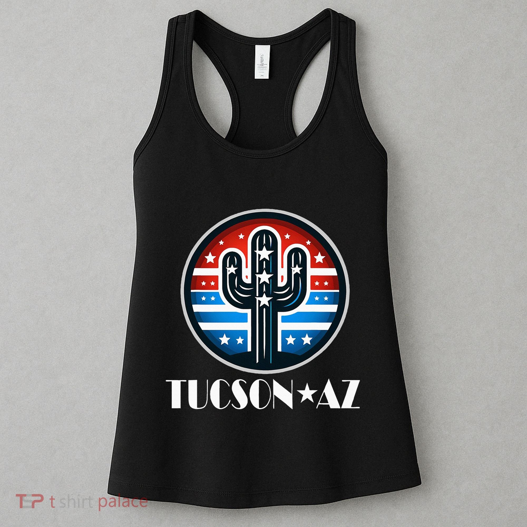 Tucson Az Usa Arizona Patriotic Cactus Women's Tank Top