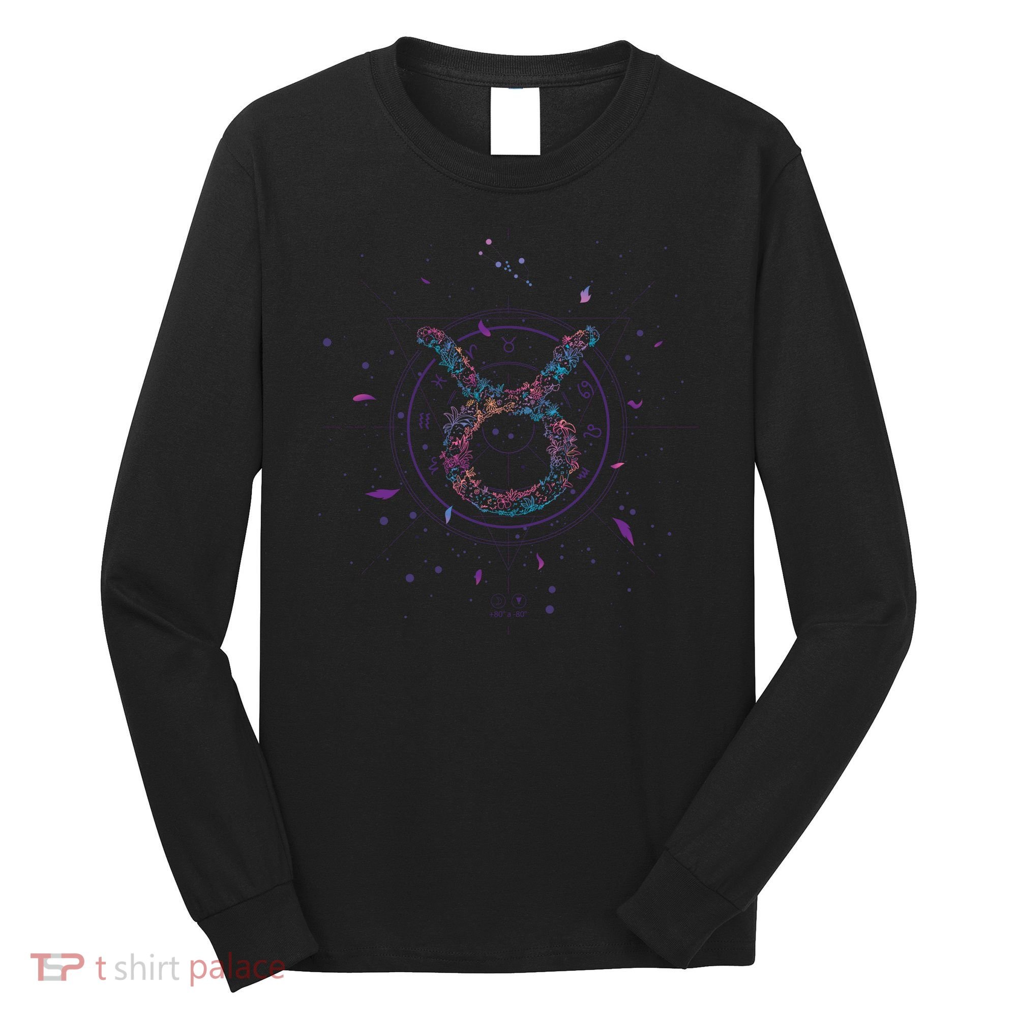 Taurus Floral Zodiac Long Sleeve Shirt