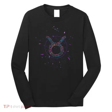 Taurus Floral Zodiac Long Sleeve Shirt