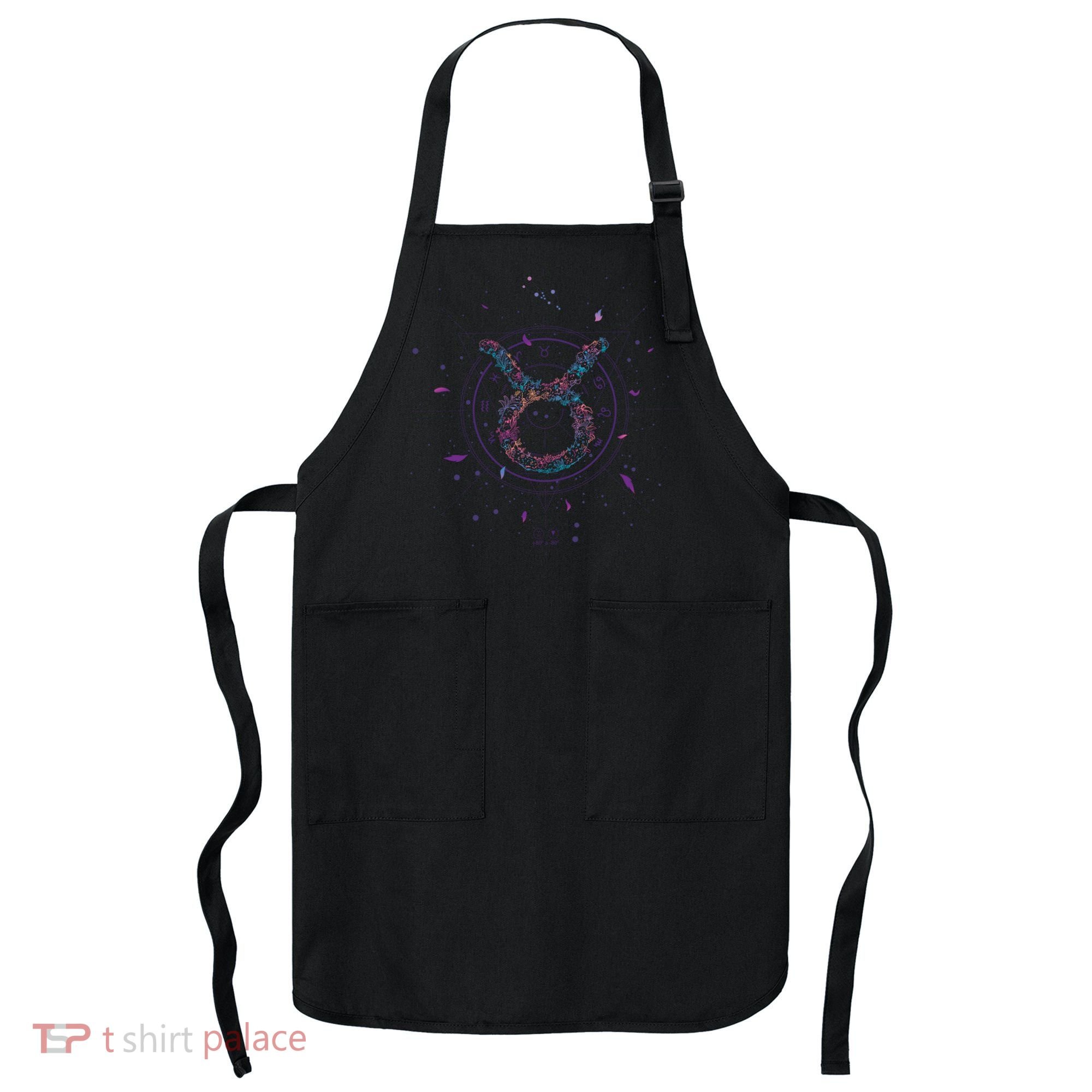 Taurus Floral Zodiac Apron