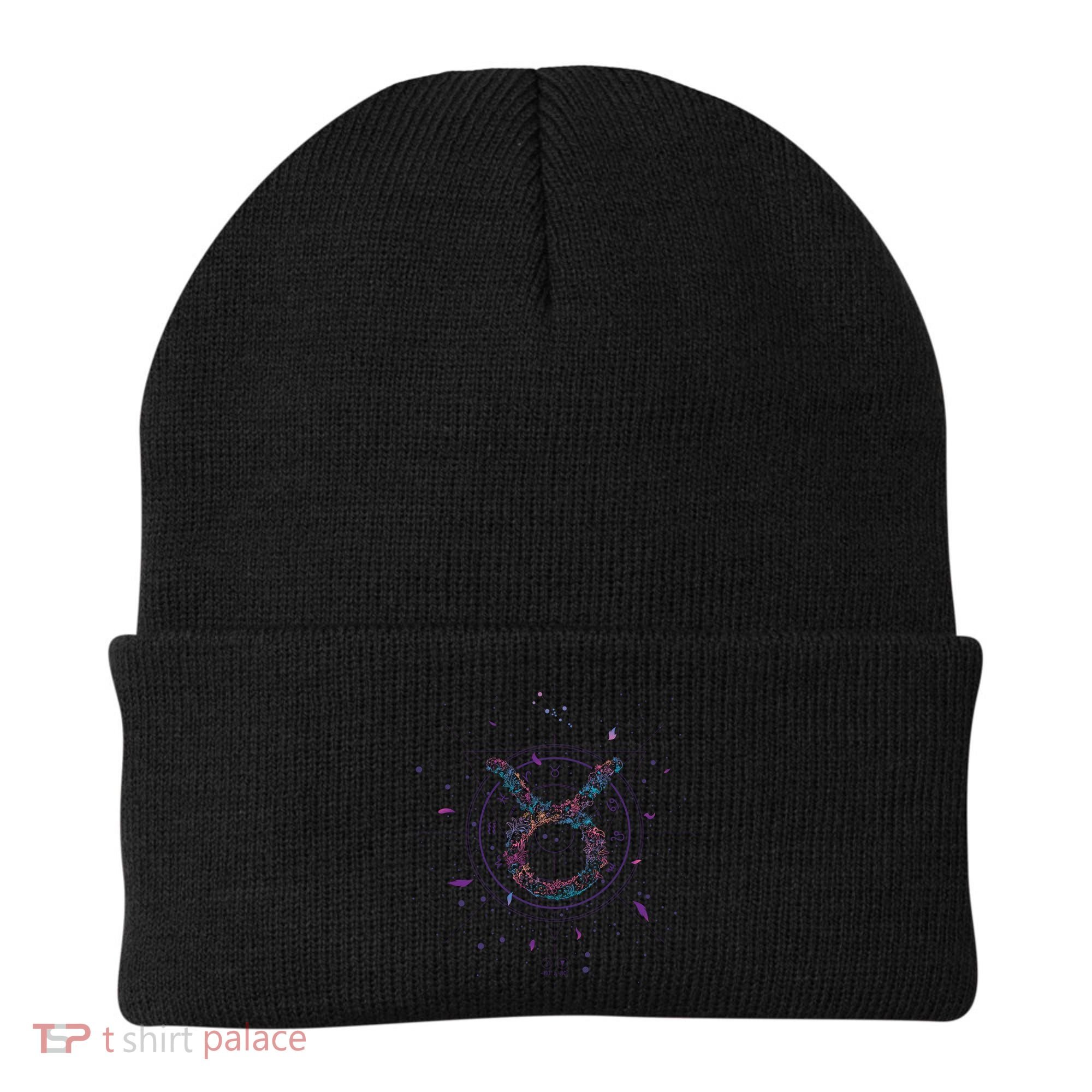 Taurus Floral Zodiac Beanie