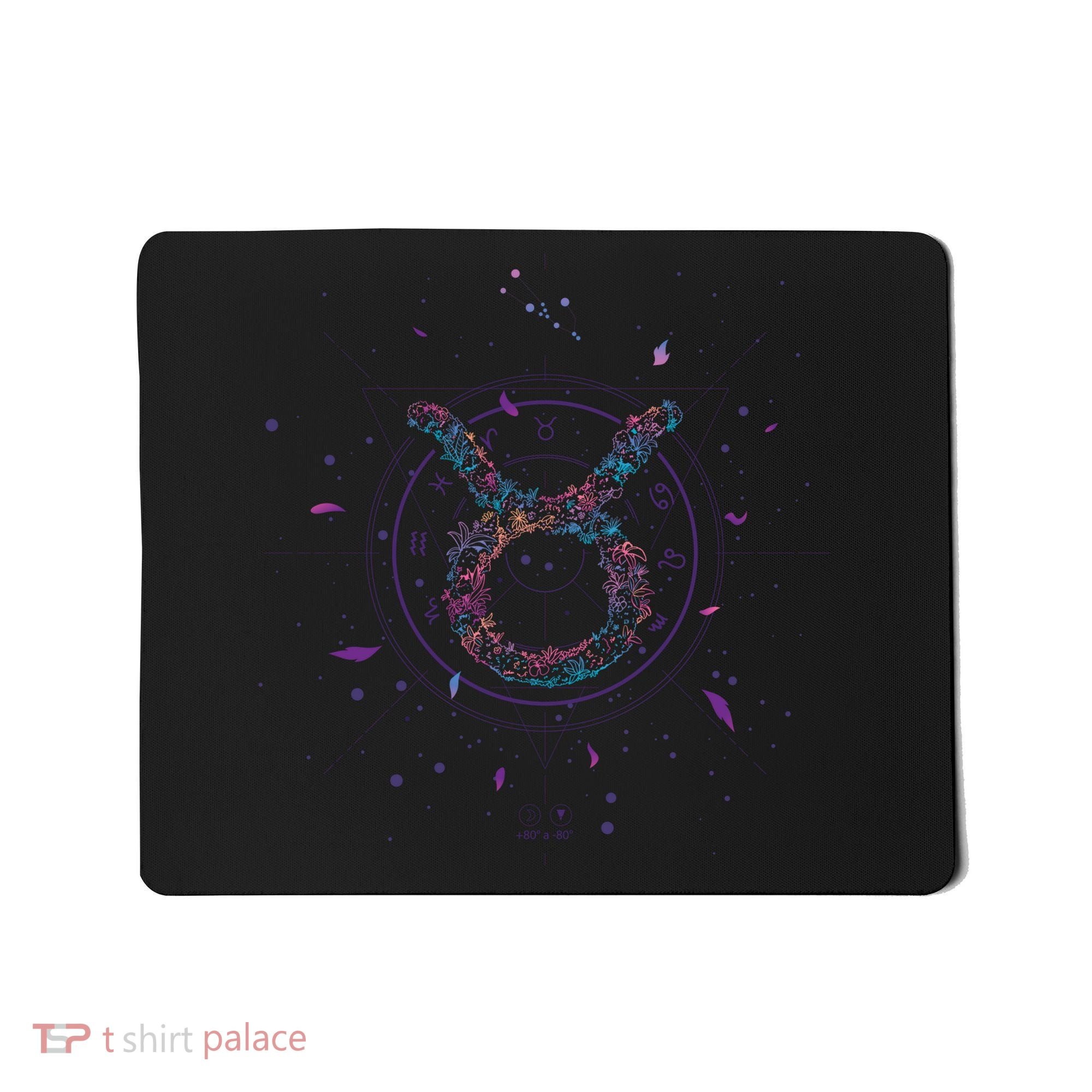 Taurus Floral Zodiac Mousepad
